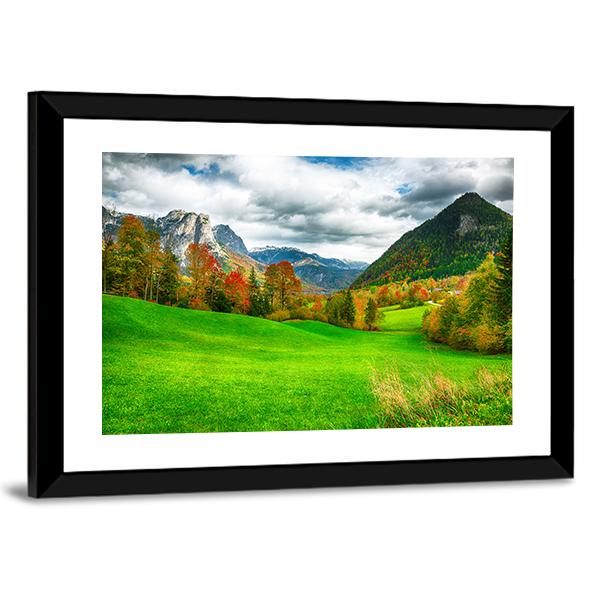 Alpine Meadows Austria Canvas Wall Art-3 Horizontal-Gallery Wrap-25" x 16"-Tiaracle