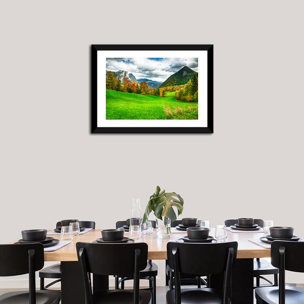 Alpine Meadows Austria Canvas Wall Art-3 Horizontal-Gallery Wrap-25" x 16"-Tiaracle