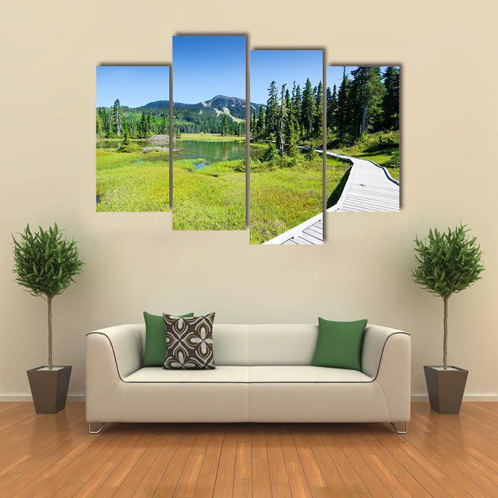 Alpine Trail In Canada Canvas Wall Art-4 Pop-Gallery Wrap-50&quot; x 32&quot;-Tiaracle