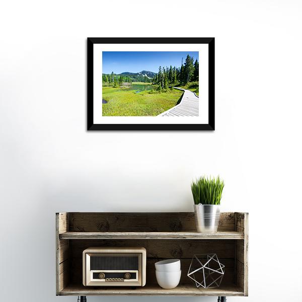 Alpine Trail In Canada Canvas Wall Art-1 Piece-Framed Print-20" x 16"-Tiaracle