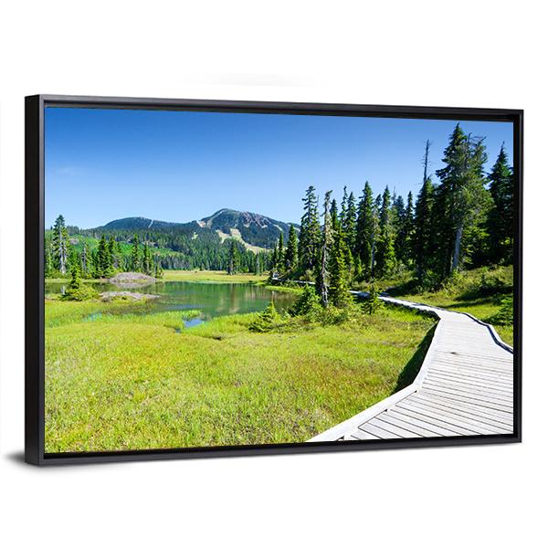 Alpine Trail In Canada Canvas Wall Art-3 Horizontal-Gallery Wrap-25" x 16"-Tiaracle