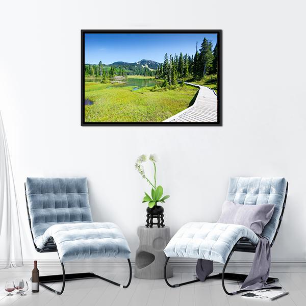 Alpine Trail In Canada Canvas Wall Art-3 Horizontal-Gallery Wrap-25" x 16"-Tiaracle