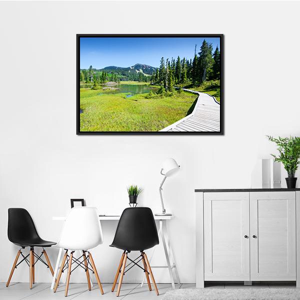 Alpine Trail In Canada Canvas Wall Art-3 Horizontal-Gallery Wrap-25" x 16"-Tiaracle