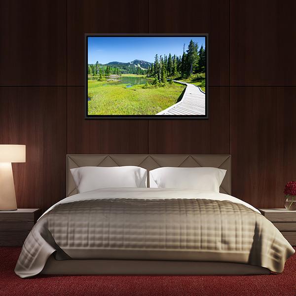 Alpine Trail In Canada Canvas Wall Art-3 Horizontal-Gallery Wrap-25" x 16"-Tiaracle