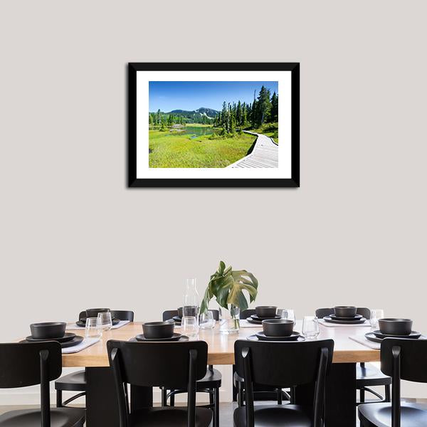 Alpine Trail In Canada Canvas Wall Art-3 Horizontal-Gallery Wrap-25" x 16"-Tiaracle