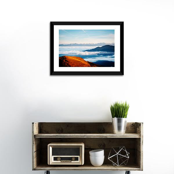 Alpine Valley In Sunlight Canvas Wall Art-1 Piece-Framed Print-20" x 16"-Tiaracle