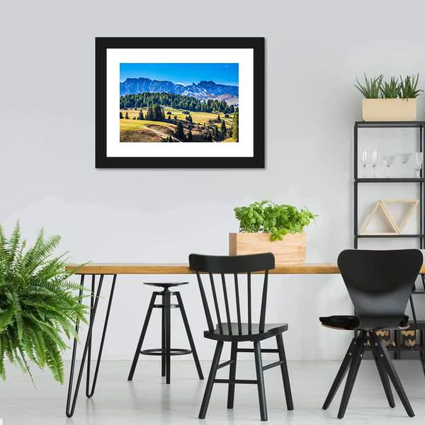Alps Di Siusi Italy Panoramic Canvas Wall Art-1 Piece-36" x 12"-Tiaracle