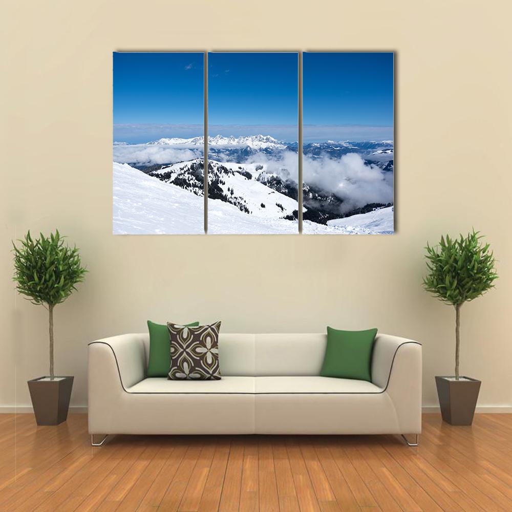 Alps From Mountain Austria Canvas Wall Art-3 Horizontal-Gallery Wrap-25" x 16"-Tiaracle