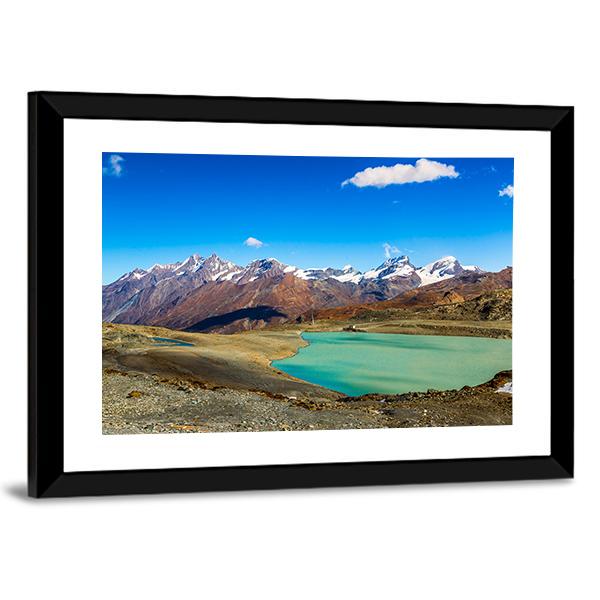 Alps Mountain Landscape Canvas Wall Art-5 Horizontal-Gallery Wrap-22" x 12"-Tiaracle