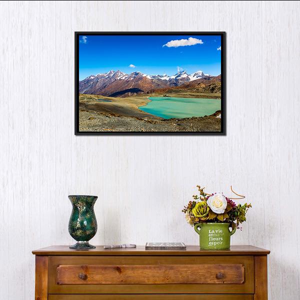 Alps Mountain Landscape Panoramic Canvas Wall Art-1 Piece-36" x 12"-Tiaracle