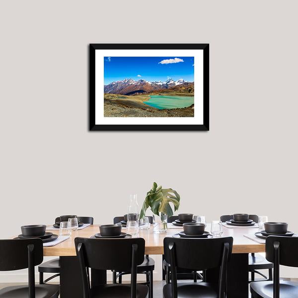 Alps Mountain Landscape Panoramic Canvas Wall Art-1 Piece-36" x 12"-Tiaracle