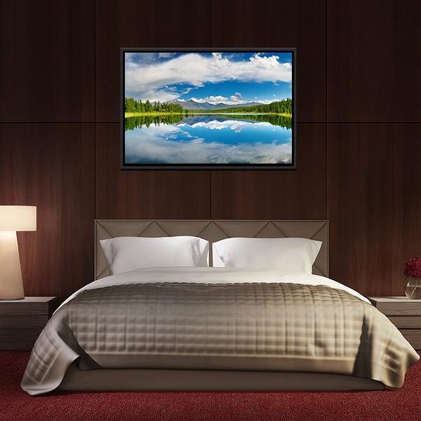 Altai Mountains Lake Canvas Wall Art-3 Horizontal-Gallery Wrap-25" x 16"-Tiaracle