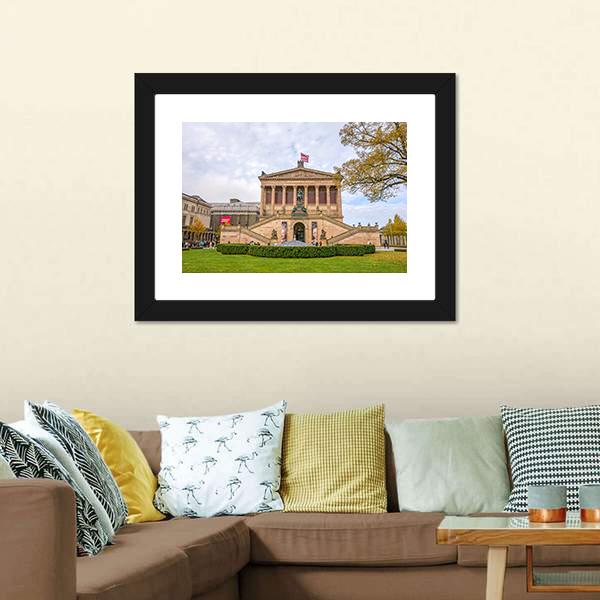 Alte Nationalgalerie Canvas Wall Art-1 Piece-Framed Print-20" x 16"-Tiaracle