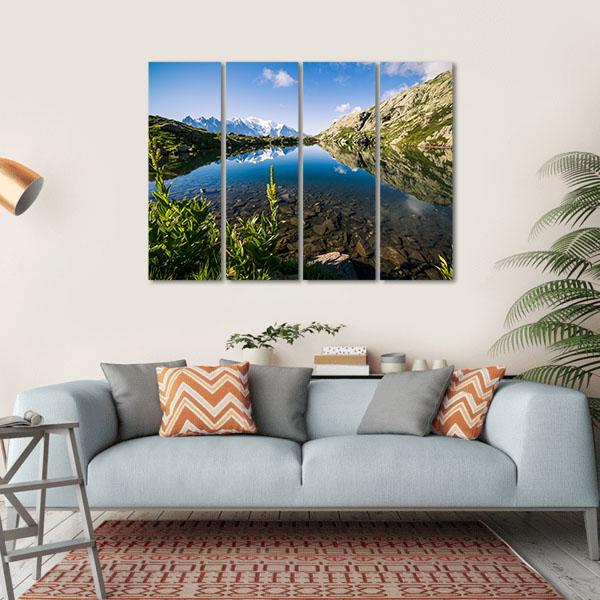 Altitude Lake Canvas Wall Art-4 Horizontal-Gallery Wrap-34" x 24"-Tiaracle