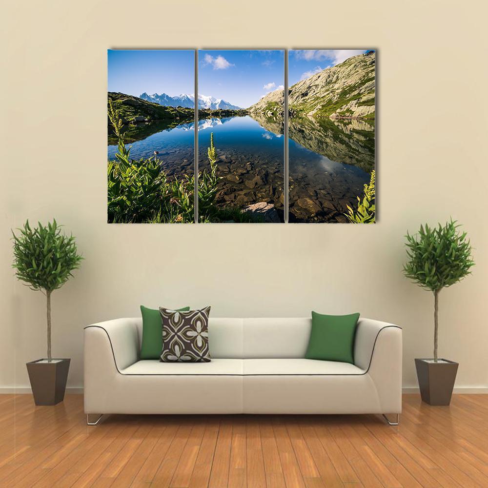 Altitude Lake Canvas Wall Art-4 Pop-Gallery Wrap-50" x 32"-Tiaracle