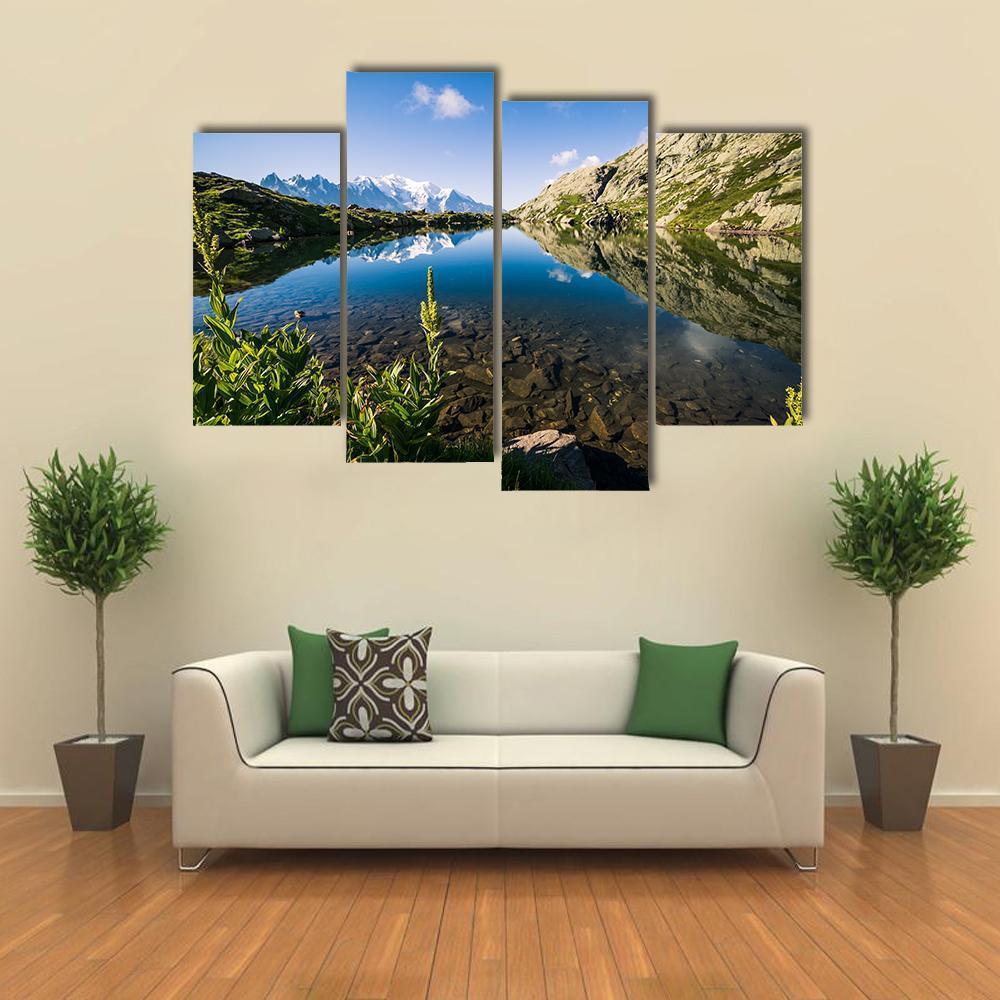 Altitude Lake Canvas Wall Art-4 Pop-Gallery Wrap-50" x 32"-Tiaracle