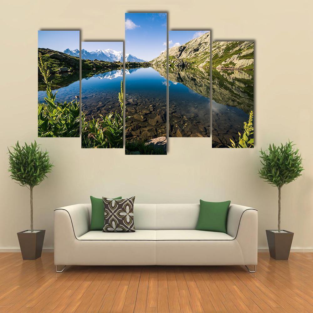 Altitude Lake Canvas Wall Art-5 Pop-Gallery Wrap-47" x 32"-Tiaracle