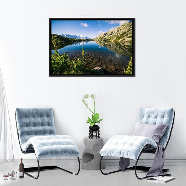 Altitude Lake Canvas Wall Art-3 Horizontal-Gallery Wrap-25" x 16"-Tiaracle