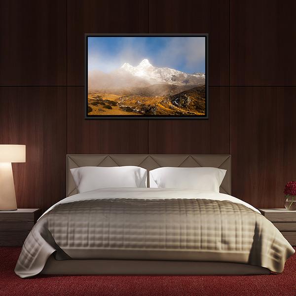 Ama Dablam In Nepal Canvas Wall Art-3 Horizontal-Gallery Wrap-25" x 16"-Tiaracle