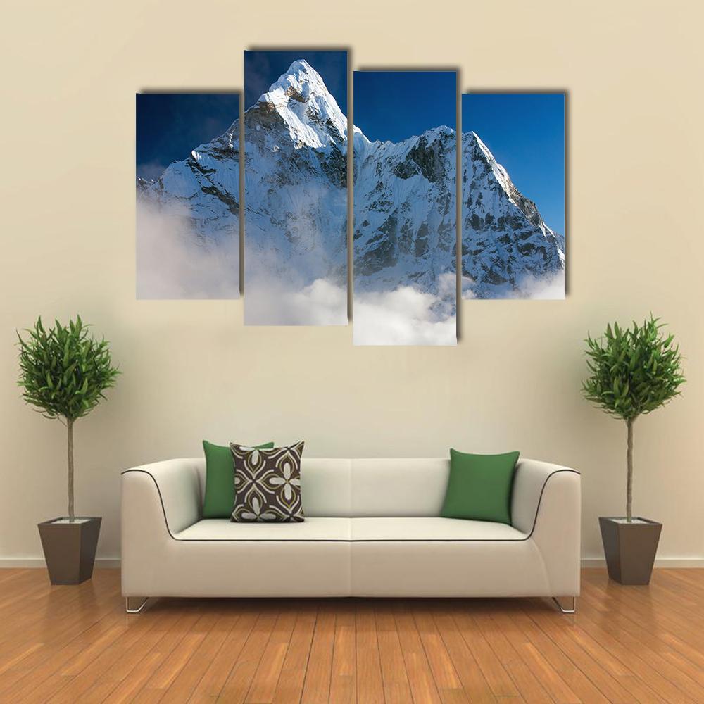 Ama Dablam Nepal Canvas Wall Art-4 Pop-Gallery Wrap-50" x 32"-Tiaracle
