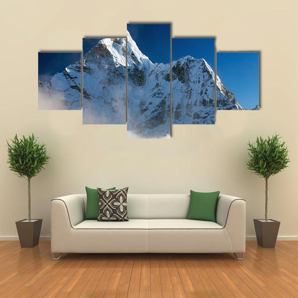 Ama Dablam Nepal Canvas Wall Art-5 Star-Gallery Wrap-62" x 32"-Tiaracle