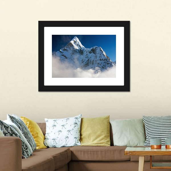 Ama Dablam Nepal Canvas Wall Art-1 Piece-Framed Print-20" x 16"-Tiaracle