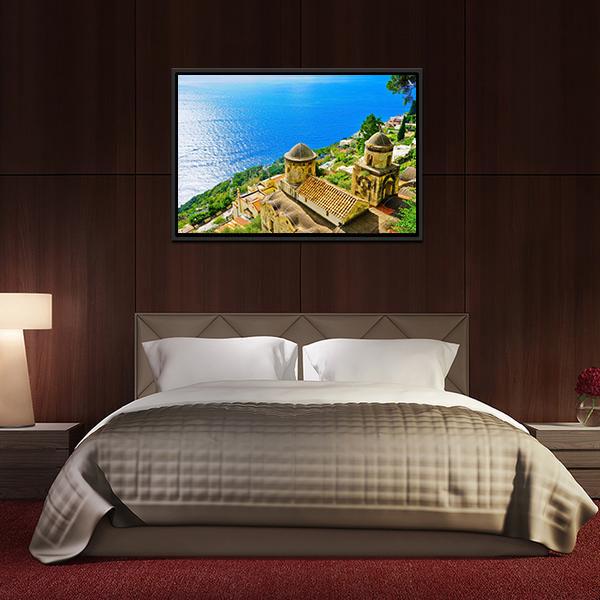 Amalfi Coast From Revello Village Canvas Wall Art-3 Horizontal-Gallery Wrap-25" x 16"-Tiaracle