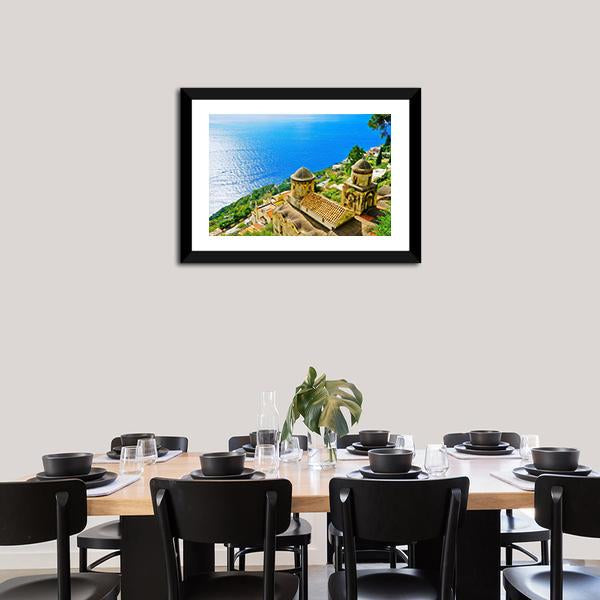 Amalfi Coast From Revello Village Canvas Wall Art-3 Horizontal-Gallery Wrap-25" x 16"-Tiaracle