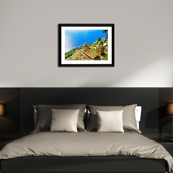 Amalfi Coast From Revello Village Canvas Wall Art-3 Horizontal-Gallery Wrap-25" x 16"-Tiaracle