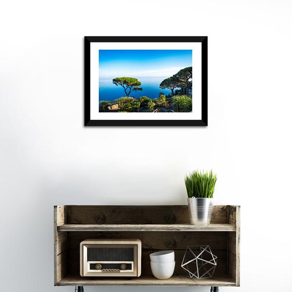 Amalfi Coast In Italy Canvas Wall Art-1 Piece-Framed Print-20" x 16"-Tiaracle