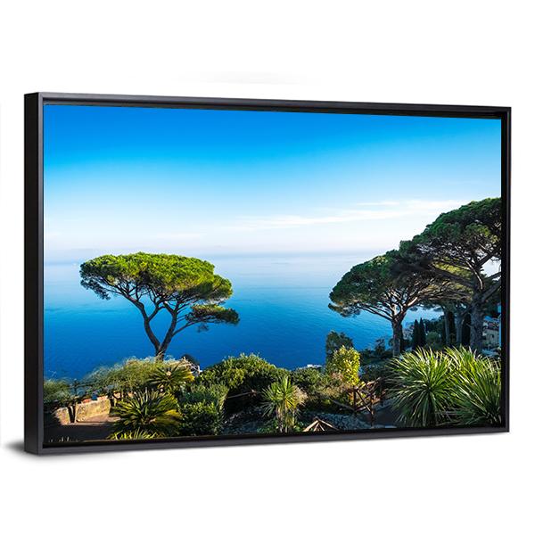 Amalfi Coast In Italy Canvas Wall Art-3 Horizontal-Gallery Wrap-25" x 16"-Tiaracle
