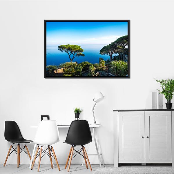 Amalfi Coast In Italy Canvas Wall Art-3 Horizontal-Gallery Wrap-25" x 16"-Tiaracle