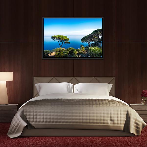 Amalfi Coast In Italy Canvas Wall Art-3 Horizontal-Gallery Wrap-25" x 16"-Tiaracle