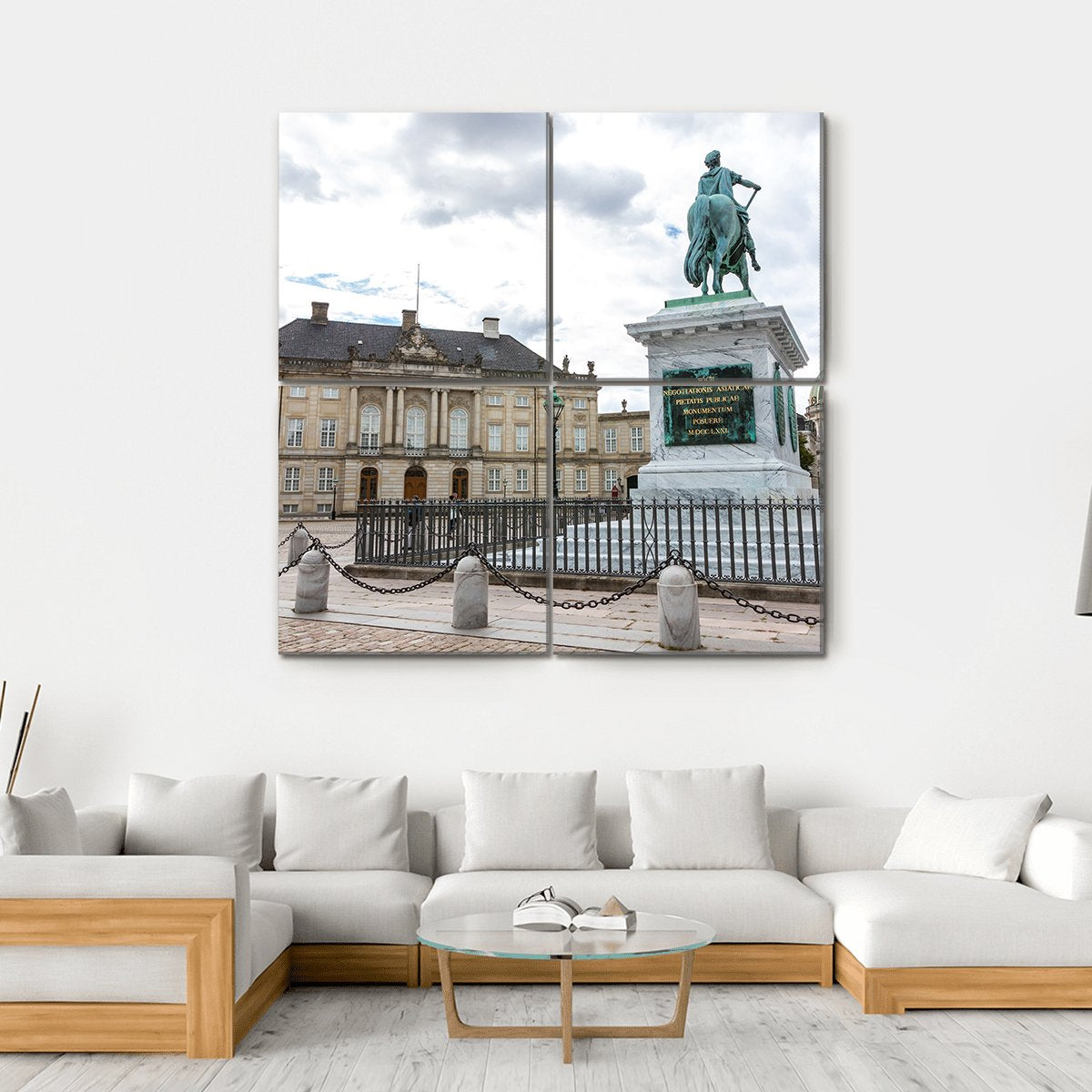 Amalienborg Palace Museum Canvas Wall Art-4 Square-Gallery Wrap-17" x 17"-Tiaracle