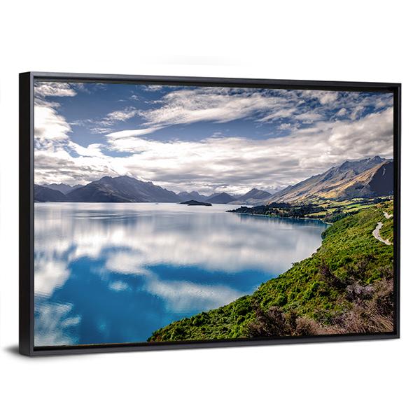 Amazing Lake Wakatipu Canvas Wall Art-3 Horizontal-Gallery Wrap-25" x 16"-Tiaracle