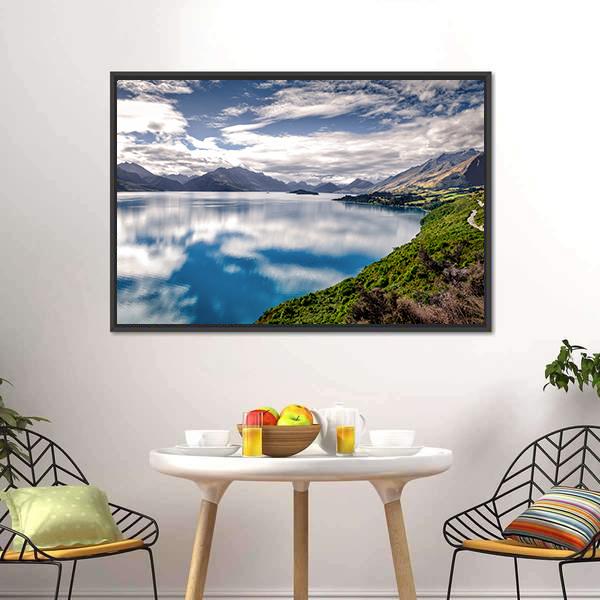 Amazing Lake Wakatipu Canvas Wall Art-3 Horizontal-Gallery Wrap-25" x 16"-Tiaracle