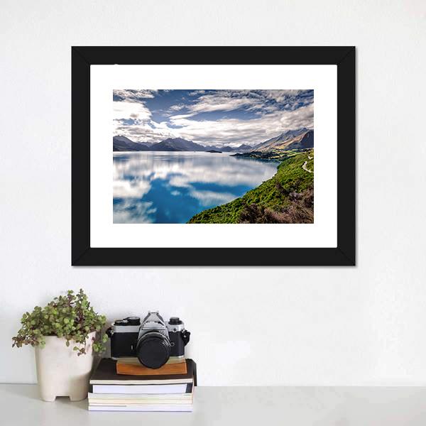 Amazing Lake Wakatipu Canvas Wall Art-1 Piece-Framed Print-20" x 16"-Tiaracle