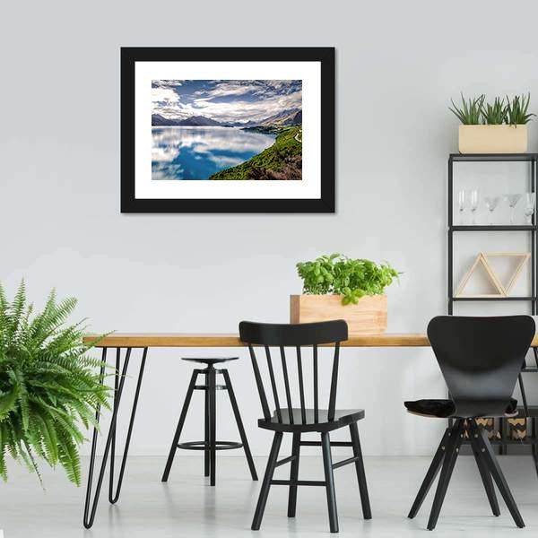 Amazing Lake Wakatipu Canvas Wall Art-3 Horizontal-Gallery Wrap-25" x 16"-Tiaracle