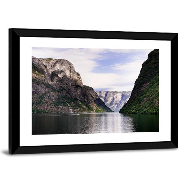 Amazing Norwegian Fjord Canvas Wall Art-3 Horizontal-Gallery Wrap-25" x 16"-Tiaracle