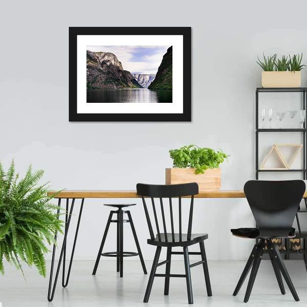 Amazing Norwegian Fjord Canvas Wall Art-3 Horizontal-Gallery Wrap-25" x 16"-Tiaracle