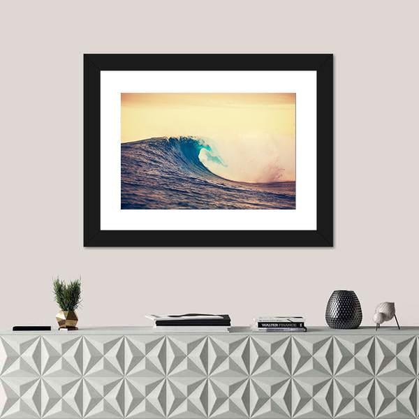 Amazing Ocean Wave Canvas Wall Art-1 Piece-Framed Print-20" x 16"-Tiaracle