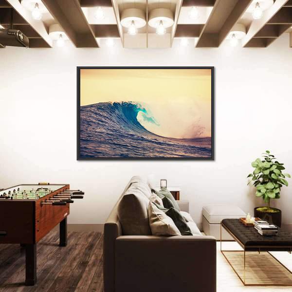 Amazing Ocean Wave Canvas Wall Art-5 Horizontal-Gallery Wrap-22" x 12"-Tiaracle