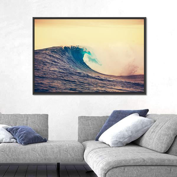 Amazing Ocean Wave Canvas Wall Art-5 Horizontal-Gallery Wrap-22" x 12"-Tiaracle