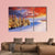 Sunset In The Winter Mountains Canvas Wall Art-4 Pop-Gallery Wrap-50" x 32"-Tiaracle