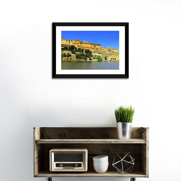 Amber Fort In Rajasthan Panoramic Canvas Wall Art-1 Piece-36" x 12"-Tiaracle