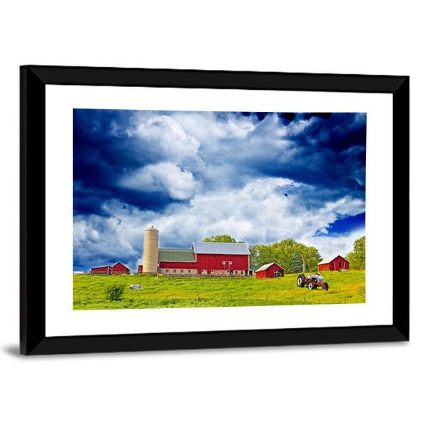 American Country Farm Canvas Wall Art-3 Horizontal-Gallery Wrap-25&quot; x 16&quot;-Tiaracle