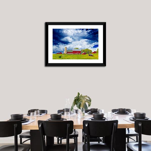 American Country Farm Canvas Wall Art-3 Horizontal-Gallery Wrap-25&quot; x 16&quot;-Tiaracle
