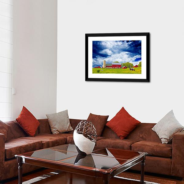 American Country Farm Canvas Wall Art-3 Horizontal-Gallery Wrap-25" x 16"-Tiaracle