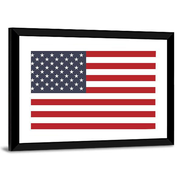 American Flag Canvas Wall Art-3 Horizontal-Gallery Wrap-25" x 16"-Tiaracle