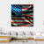 Vintage American Flag Canvas Wall Art-4 Square-Gallery Wrap-17" x 17"-Tiaracle